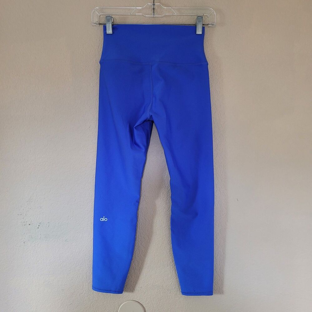 ALO Yoga 7/8 Length High-Waist Airbrush Leggings Size Small Electric Cobalt Blue